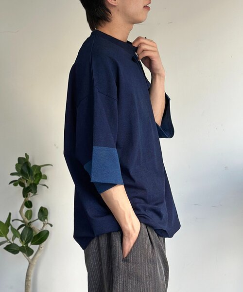 CPCM(シーピーシーエム)の「カットデニム袖配色T(Tシャツ/カットソー・レディース・ブルー/ブラック/ネイビー・MEDIUM/LARGE)」の21枚目の写真