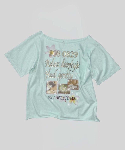 SCULPTOR(スカルプター)の「Healing Off-Shoulder Tee(Tシャツ/カットソー・レディース・ブルー/パープル/ホワイト・SMALL/MEDIUM/LARGE)」の6枚目の写真