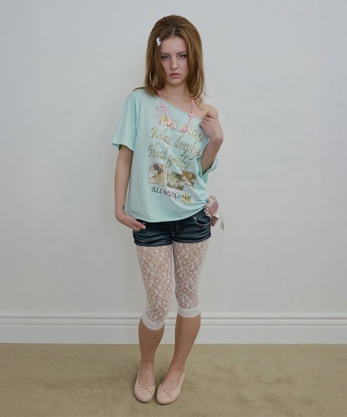 SCULPTOR(スカルプター)の「Healing Off-Shoulder Tee(Tシャツ/カットソー・レディース・ブルー/パープル/ホワイト・SMALL/MEDIUM/LARGE)」の8枚目の写真