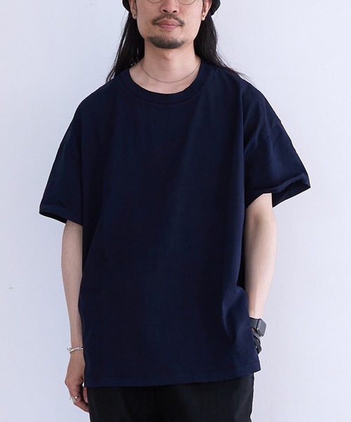 LES TIEN(レスティエン)の「LES TIEN OVERSIZED TEE (HV-2036J)(Tシャツ/カットソー・メンズ・ネイビー/ホワイト/ブラック系その他/ブラック・LARGE/MEDIUM)」の1枚目の写真