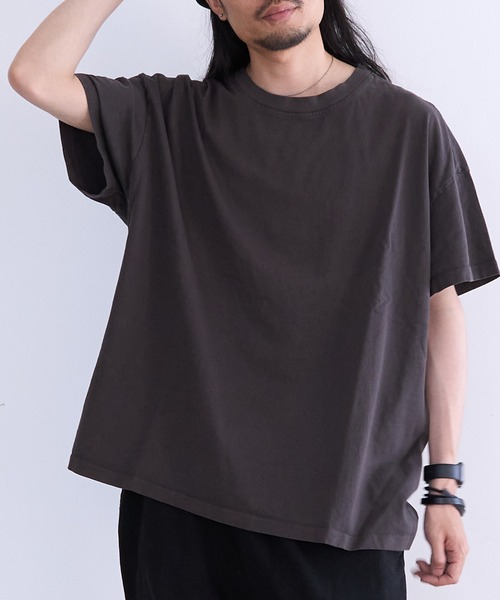LES TIEN(レスティエン)の「LES TIEN OVERSIZED TEE (HV-2036J)(Tシャツ/カットソー・メンズ・ネイビー/ホワイト/ブラック系その他/ブラック・LARGE/MEDIUM)」の19枚目の写真