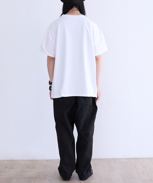 LES TIEN(レスティエン)の「LES TIEN OVERSIZED TEE (HV-2036J)(Tシャツ/カットソー・メンズ・ネイビー/ホワイト/ブラック系その他/ブラック・LARGE/MEDIUM)」の7枚目の写真
