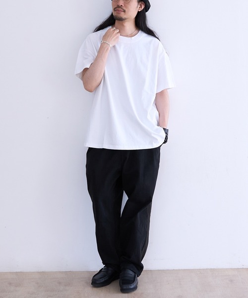 LES TIEN(レスティエン)の「LES TIEN OVERSIZED TEE (HV-2036J)(Tシャツ/カットソー・メンズ・ネイビー/ホワイト/ブラック系その他/ブラック・LARGE/MEDIUM)」の10枚目の写真