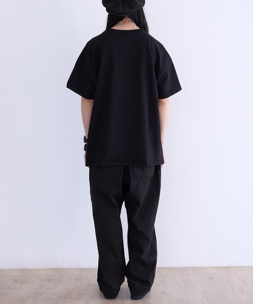 LES TIEN(レスティエン)の「LES TIEN OVERSIZED TEE (HV-2036J)(Tシャツ/カットソー・メンズ・ネイビー/ホワイト/ブラック系その他/ブラック・LARGE/MEDIUM)」の13枚目の写真