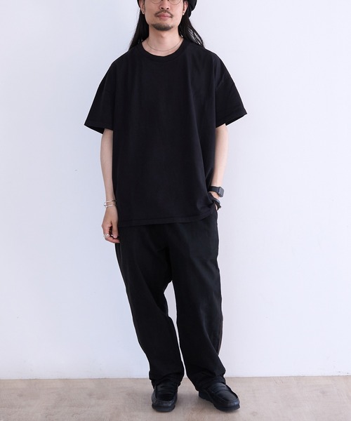 LES TIEN(レスティエン)の「LES TIEN OVERSIZED TEE (HV-2036J)(Tシャツ/カットソー・メンズ・ネイビー/ホワイト/ブラック系その他/ブラック・LARGE/MEDIUM)」の14枚目の写真