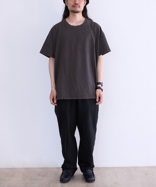LES TIEN(レスティエン)の「LES TIEN OVERSIZED TEE (HV-2036J)(Tシャツ/カットソー・メンズ・ネイビー/ホワイト/ブラック系その他/ブラック・LARGE/MEDIUM)」の16枚目の写真