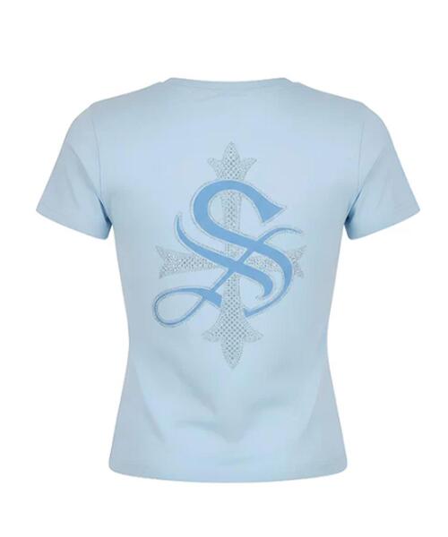 SupBaby by SUPPLIER(サプベイビーバイサプライヤー)の「SupBaby by SUPPLIER/サプベビー バイ サプライヤー/Baby Cross Tee(Tシャツ/カットソー・レディース・ホワイト/ピンク/ブラック/ブルー系その他3・S/M)」の4枚目の写真