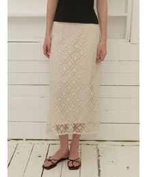 Faint lace skirt (natural)