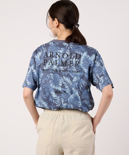 Arnold Palmer(アーノルドパーマー)の「シェア リゾート柄 Tシャツ(Tシャツ/カットソー・レディース・ブラウン系その他/グリーン系その他/ホワイト系その他/ブルー系その他・S/M/L/LL/XS)」の10枚目の写真