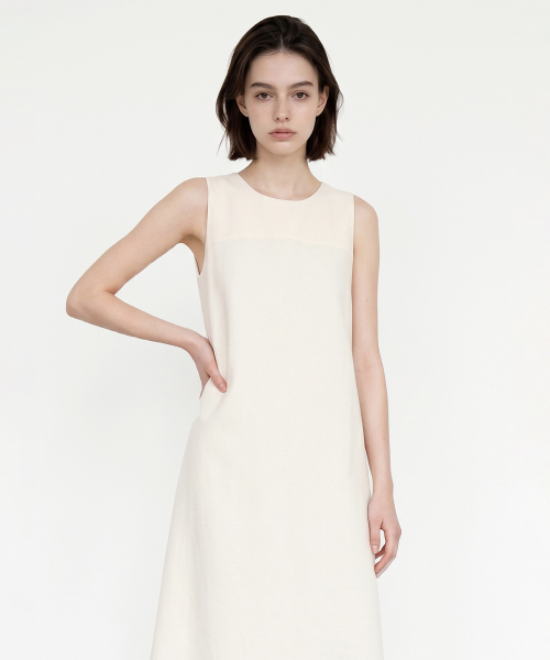 LOOKAST(ルックキャスト)の「アイリンコットンスリーブレスドレス_クリーム / IRENE COTTON SLEEVELESS DRESS_CREAM(ワンピース・レディース・Cream・SMALL/MEDIUM)」の2枚目の写真