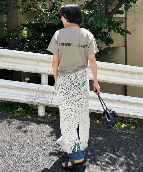 SLOBE IENA(スローブイエナ)の「クロシェフリンジスカート(スカート・レディース・ホワイト・FREE)」の5枚目の写真