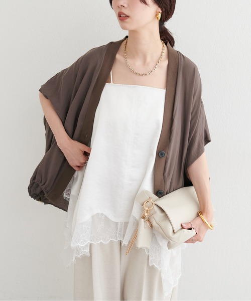 LARUTA（ラルータ）の「【LARUTA】ヴィンテージ半袖カーディガン（カーディガン/ボレロ・レディース・モカ/ブラック・MEDIUM）」の14枚目の写真