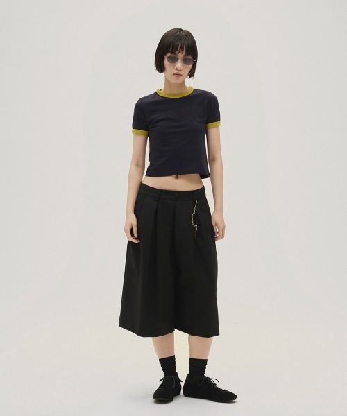 TODAYFUL(トゥデイフル)の「Compact Ringer Tee(Tシャツ/カットソー・レディース・ネイビー/ベージュ/キナリ/ブルー系その他・FREE)」の7枚目の写真