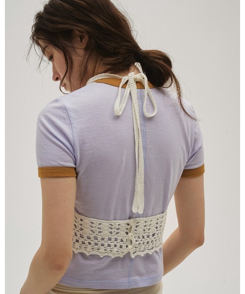 TODAYFUL(トゥデイフル)の「Compact Ringer Tee(Tシャツ/カットソー・レディース・ネイビー/ベージュ/キナリ/ブルー系その他・FREE)」の11枚目の写真