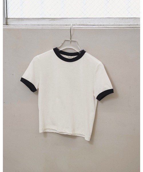 TODAYFUL(トゥデイフル)の「Compact Ringer Tee(Tシャツ/カットソー・レディース・ネイビー/ベージュ/キナリ/ブルー系その他・FREE)」の20枚目の写真