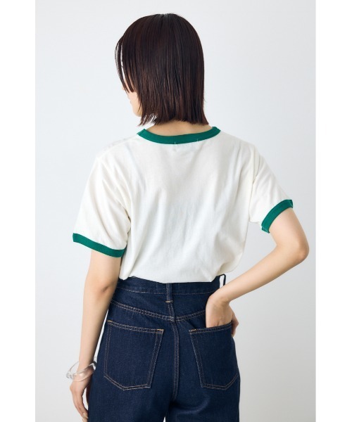 AZUL by moussy(アズールバイマウジー)の「リンガーロゴプリントT(Tシャツ/カットソー・レディース・アイボリー/グリーン/杢グレー・FREE)」の22枚目の写真
