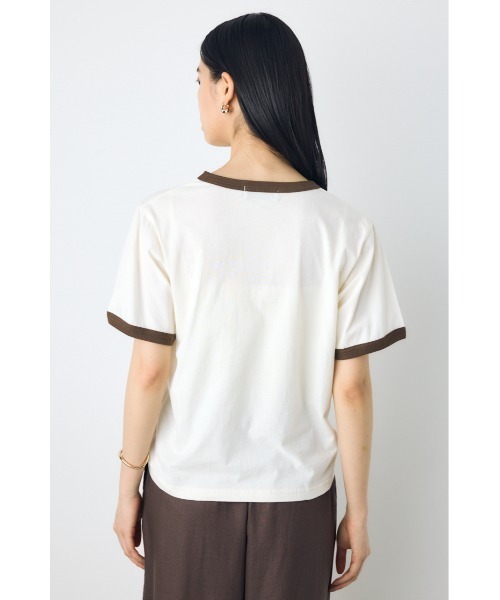 AZUL by moussy(アズールバイマウジー)の「リンガーロゴプリントT(Tシャツ/カットソー・レディース・アイボリー/グリーン/杢グレー・FREE)」の5枚目の写真