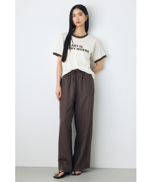 AZUL by moussy(アズールバイマウジー)の「リンガーロゴプリントT(Tシャツ/カットソー・レディース・アイボリー/グリーン/杢グレー・FREE)」の6枚目の写真