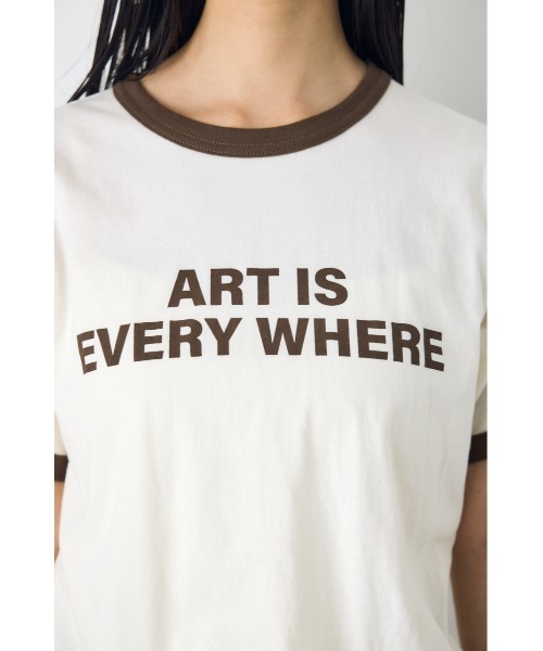 AZUL by moussy(アズールバイマウジー)の「リンガーロゴプリントT(Tシャツ/カットソー・レディース・アイボリー/グリーン/杢グレー・FREE)」の7枚目の写真