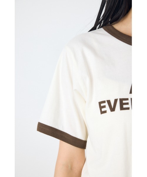 AZUL by moussy(アズールバイマウジー)の「リンガーロゴプリントT(Tシャツ/カットソー・レディース・アイボリー/グリーン/杢グレー・FREE)」の9枚目の写真