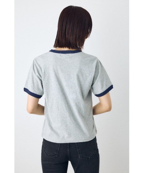 AZUL by moussy(アズールバイマウジー)の「リンガーロゴプリントT(Tシャツ/カットソー・レディース・アイボリー/グリーン/杢グレー・FREE)」の13枚目の写真