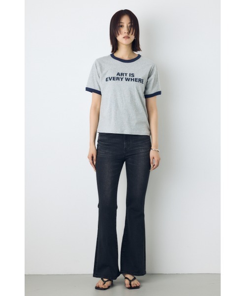 AZUL by moussy(アズールバイマウジー)の「リンガーロゴプリントT(Tシャツ/カットソー・レディース・アイボリー/グリーン/杢グレー・FREE)」の14枚目の写真
