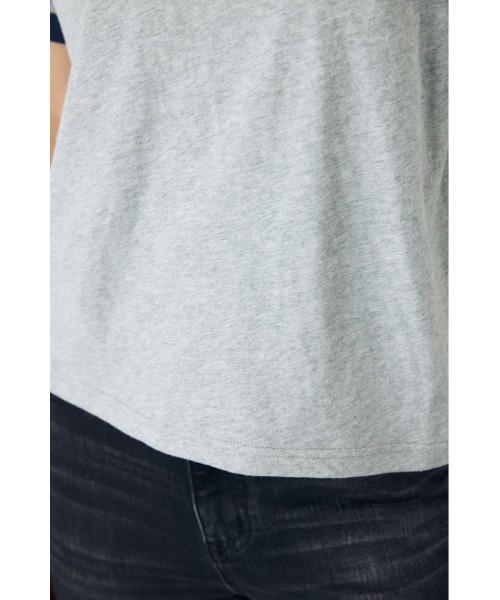 AZUL by moussy(アズールバイマウジー)の「リンガーロゴプリントT(Tシャツ/カットソー・レディース・アイボリー/グリーン/杢グレー・FREE)」の18枚目の写真