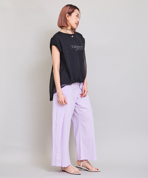 LHELBIE(レルビエ)の「シアーレイヤードロゴTシャツ(Tシャツ/カットソー・レディース・オフホワイト/ブラック/グリーン・M)」の19枚目の写真
