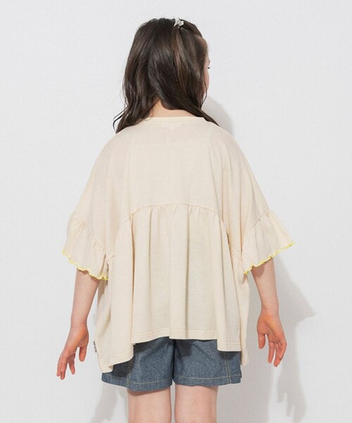 EDWIN(エドウィン)の「【Ou? by EDWIN】ワイドシルエットTシャツ(Tシャツ/カットソー・キッズ・オレンジ/アイボリー・130/110/100/140/90/120/150)」の6枚目の写真