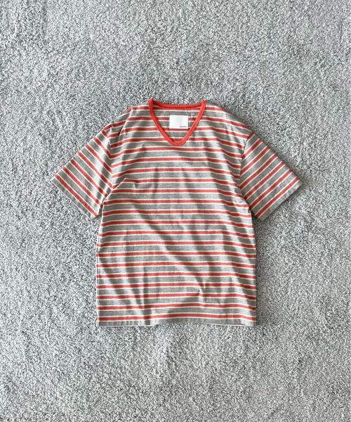 KAIKO(カイコー)の「KAIKO V neck border t-shirts(Tシャツ/カットソー・メンズ・レッド/サックスブルー・1/2)」の17枚目の写真