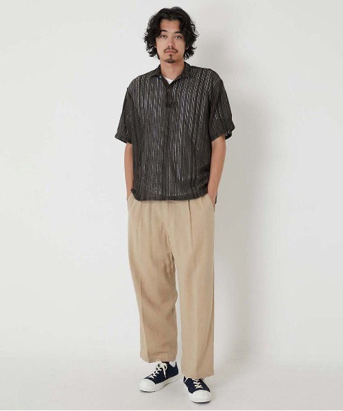 HOLLYWOOD RANCH MARKET(ハリウッドランチマーケット)の「リネンチノ イージートラウザーズ(スラックス・メンズ・ベージュ/ブラック・S/M/L/XL)」の6枚目の写真