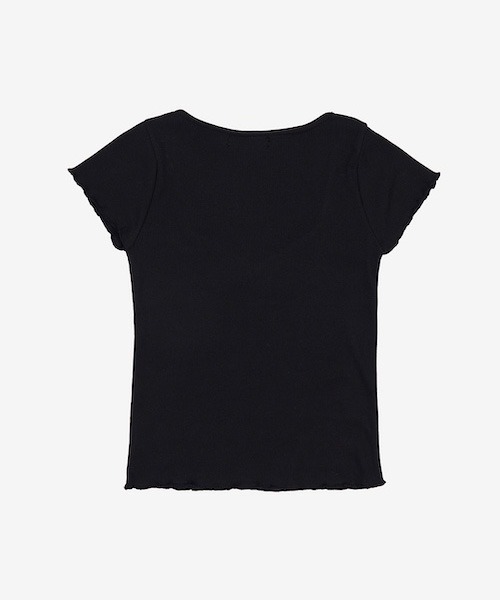 raucohouse(ラウコハウス)の「ハートネックリブ半袖Tシャツ(Tシャツ/カットソー・レディース・ブラック/アイボリー・FREE)」の10枚目の写真