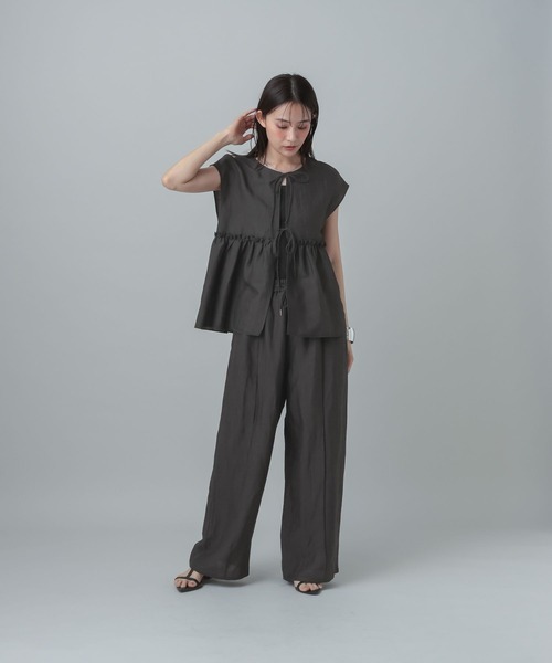 GLOBAL WORK(グローバルワーク)の「MATINEE LINE/ラミー2WAYフロントブラウス/678452(シャツ/ブラウス・レディース・レオパード/ベージュ/ブラック・LARGE/MEDIUM)」の5枚目の写真