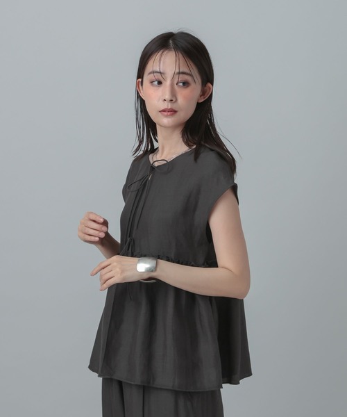 GLOBAL WORK(グローバルワーク)の「MATINEE LINE/ラミー2WAYフロントブラウス/678452(シャツ/ブラウス・レディース・レオパード/ベージュ/ブラック・LARGE/MEDIUM)」の7枚目の写真