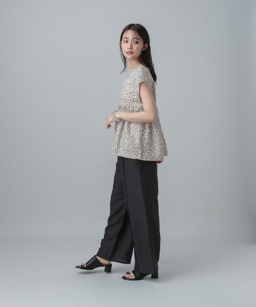 GLOBAL WORK(グローバルワーク)の「MATINEE LINE/ラミー2WAYフロントブラウス/678452(シャツ/ブラウス・レディース・レオパード/ベージュ/ブラック・LARGE/MEDIUM)」の16枚目の写真