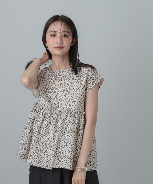 GLOBAL WORK(グローバルワーク)の「MATINEE LINE/ラミー2WAYフロントブラウス/678452(シャツ/ブラウス・レディース・レオパード/ベージュ/ブラック・LARGE/MEDIUM)」の21枚目の写真
