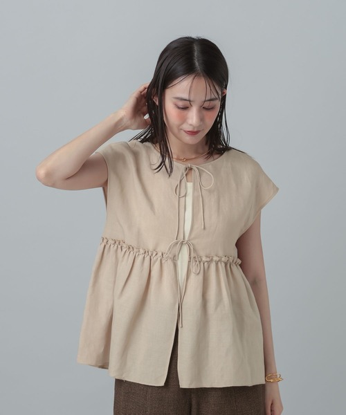 GLOBAL WORK(グローバルワーク)の「MATINEE LINE/ラミー2WAYフロントブラウス/678452(シャツ/ブラウス・レディース・レオパード/ベージュ/ブラック・LARGE/MEDIUM)」の12枚目の写真