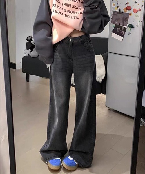 c.u.l(シーユーエル)の「ヴィンテージライク ブラックデニムパンツ culw942(デニムパンツ・レディース・ブラック・S/M)」の5枚目の写真
