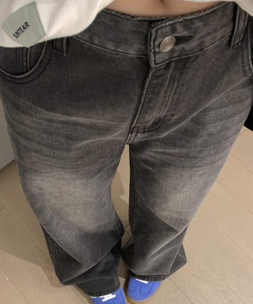 c.u.l(シーユーエル)の「ヴィンテージライク ブラックデニムパンツ culw942(デニムパンツ・レディース・ブラック・S/M)」の7枚目の写真