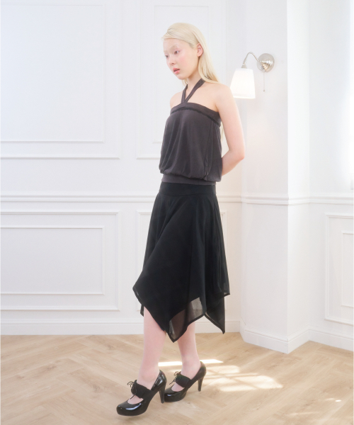 BELLIALEU（ベルリアル）の「IRIS LOW RISE MIDI SKIRT BLACK（スカート・レディース・その他・FREE）」の4枚目の写真