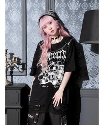 鉄線チェーンねこダメージユニセックスTシャツ