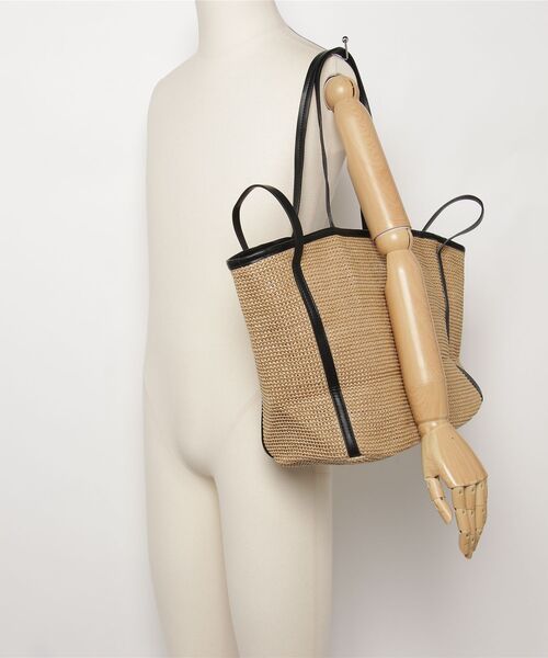 Plumel(プルメル)の「Piping Basket Tote Bag / パイピングバスケットトートバッグ(トートバッグ・レディース・ブラウン/ブラック・FREE)」の3枚目の写真