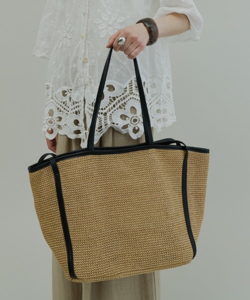 Plumel(プルメル)の「Piping Basket Tote Bag / パイピングバスケットトートバッグ(トートバッグ・レディース・ブラウン/ブラック・FREE)」の17枚目の写真