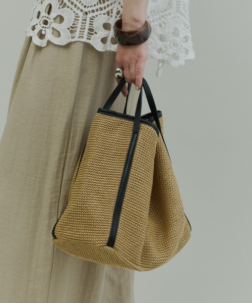 Plumel(プルメル)の「Piping Basket Tote Bag / パイピングバスケットトートバッグ(トートバッグ・レディース・ブラウン/ブラック・FREE)」の18枚目の写真