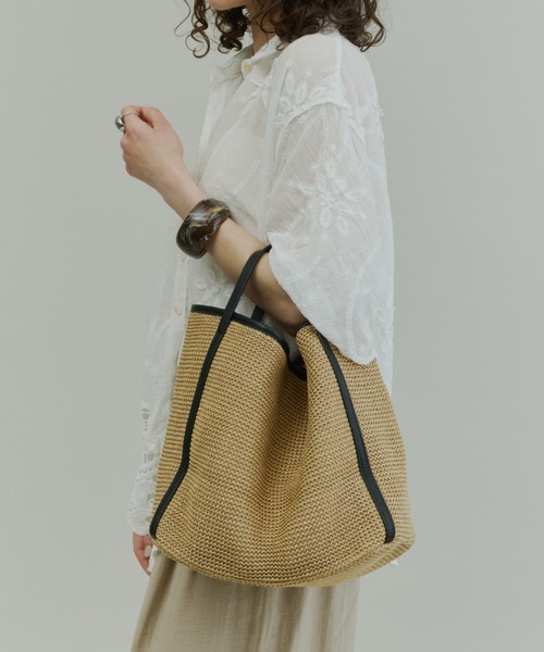 Plumel(プルメル)の「Piping Basket Tote Bag / パイピングバスケットトートバッグ(トートバッグ・レディース・ブラウン/ブラック・FREE)」の20枚目の写真