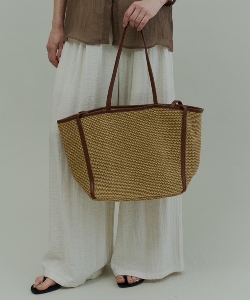 Plumel(プルメル)の「Piping Basket Tote Bag / パイピングバスケットトートバッグ(トートバッグ・レディース・ブラウン/ブラック・FREE)」の21枚目の写真