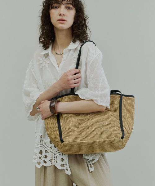 Plumel(プルメル)の「Piping Basket Tote Bag / パイピングバスケットトートバッグ(トートバッグ・レディース・ブラウン/ブラック・FREE)」の22枚目の写真