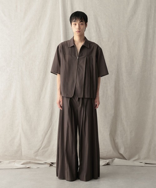 HARE(ハレ)の「【NARRIL】JIMBE-style Zip Shirts(Tシャツ/カットソー・メンズ・ブラック/ブラウン・FREE)」の12枚目の写真