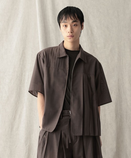 HARE(ハレ)の「【NARRIL】JIMBE-style Zip Shirts(Tシャツ/カットソー・メンズ・ブラック/ブラウン・FREE)」の15枚目の写真