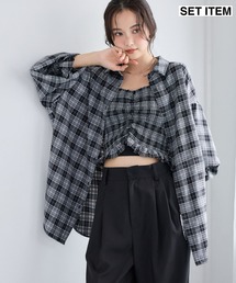 mysty woman | 2Pチェック柄シャツ長袖 1055370(シャツ/ブラウス)